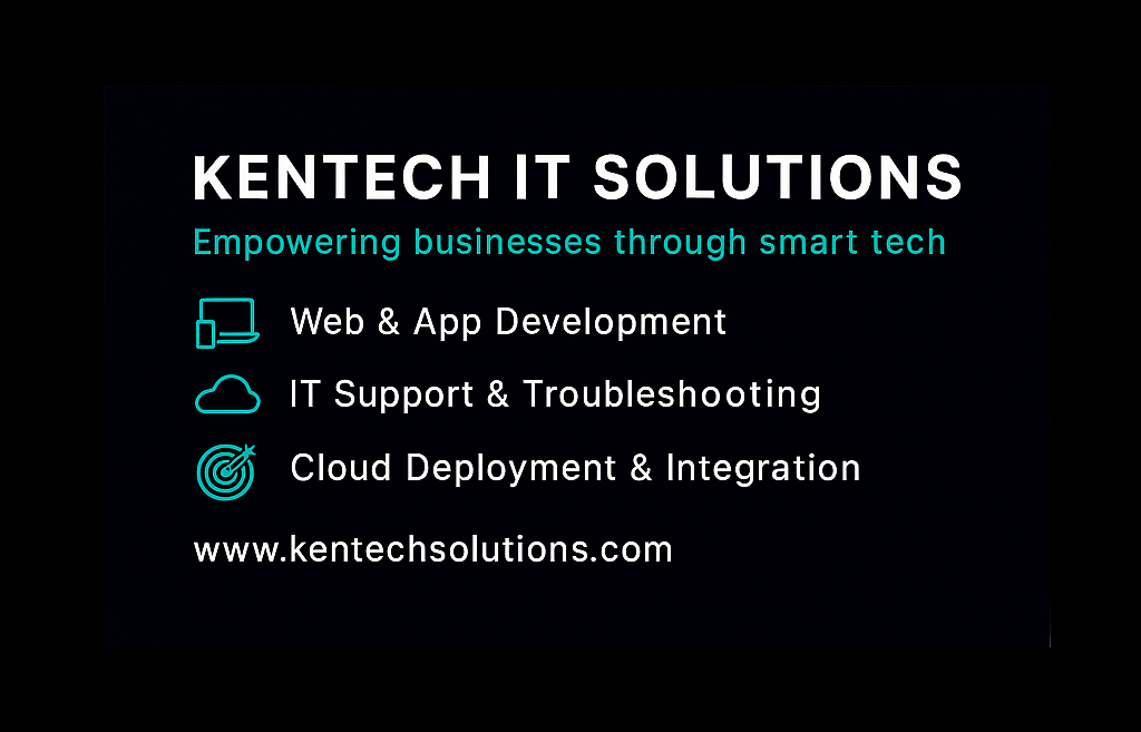 Kentech Business Card Back